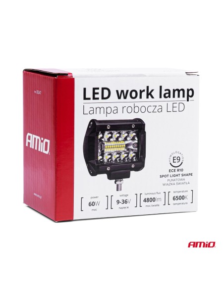 |AutoNeo.roProiector LED pentru Off-Road, ATV, SSV, putere 60W, culoare 6500K, tensiune 9-36V, dimensiuni 95 x 74 x 55 mm