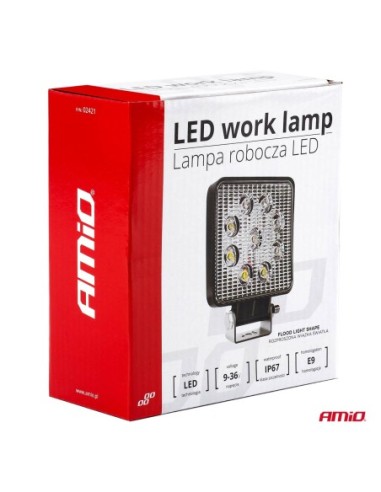 |AutoNeo.roProiector LED pentru Off-Road, ATV, SSV,  culoare 6500K, LED FLOOD,, tensiune 9 - 36V, dimensiune, 110 x 110 mm