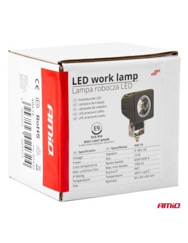 |AutoNeo.roProiector LED pentru Off-Road, ATV, SSV,  culoare 6500K, 1000 lm, tensiune 9 - 36V, dimensiune 50 x 50 mm