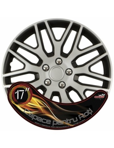 |AutoNeo.roSet capace roti auto Cridem Dakar NC 4buc - Argintiu/Negru - 17''