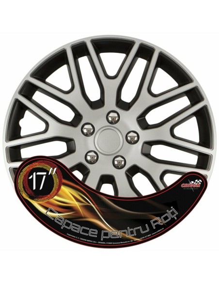 |AutoNeo.roSet capace roti auto Cridem Dakar NC 4buc - Argintiu/Negru - 17''