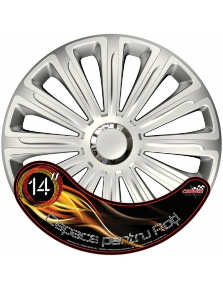 |AutoNeo.roSet capace roti auto Cridem Trend RC 4buc - Argintiu/Crom - 14''