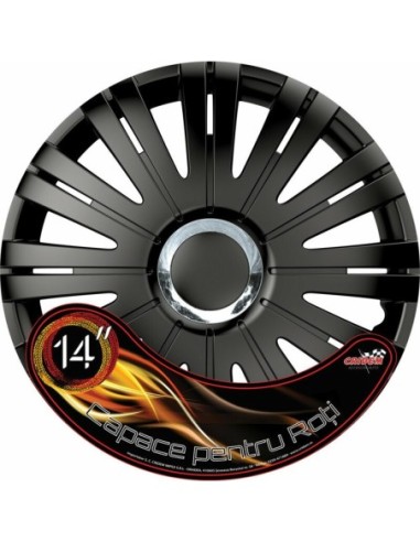 |AutoNeo.roSet capace roti auto Cridem Active RC 4buc - Negru/Crom - 14''
