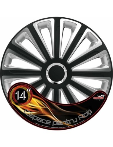 |AutoNeo.roSet capace roti auto Cridem Trend RC 4buc - Negru/Argintiu - 14''