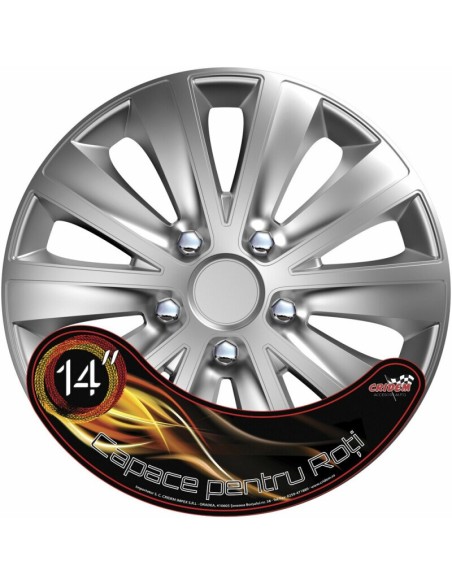 |AutoNeo.roSet capace roti auto Cridem Rapide NC 4buc - Argintiu/Crom - 14''