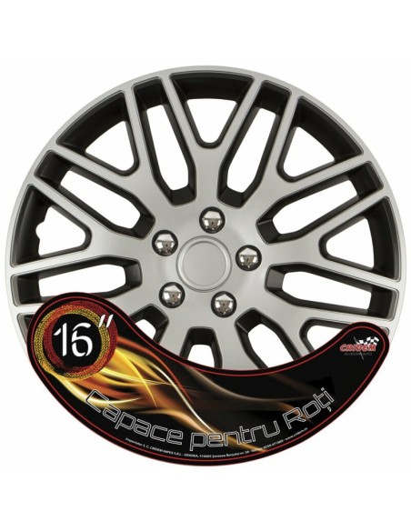 |AutoNeo.roSet capace roti auto Cridem Dakar NC 4buc - Argintiu/Negru - 16''