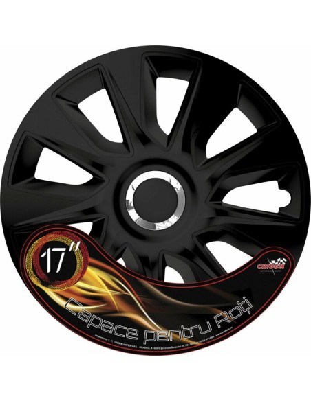 |AutoNeo.roSet capace roti auto Cridem Stratos RC 4buc - Negru/Crom - 17''