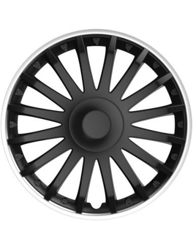 |AutoNeo.roSet capace roti auto Cridem Crystal SO 4buc - Negru/Argintiu - 14''