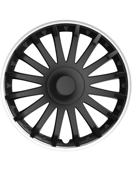 |AutoNeo.roSet capace roti auto Cridem Crystal SO 4buc - Negru/Argintiu - 14''