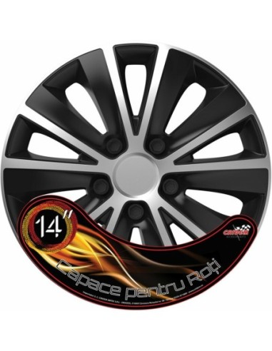 |AutoNeo.roSet capace roti auto Cridem Rapide SB 4buc - Argintiu/Negru - 14''