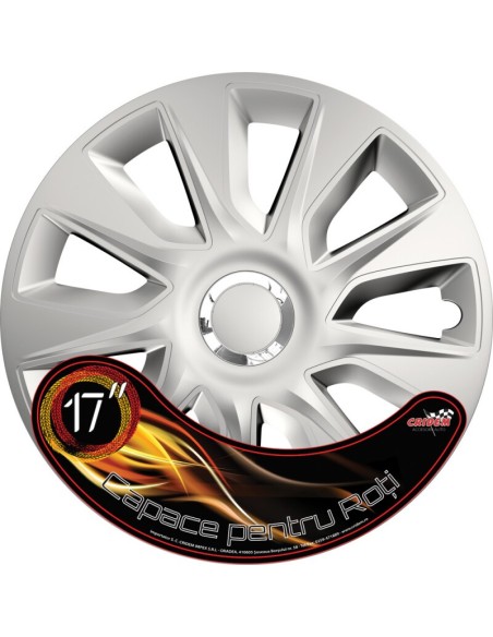 |AutoNeo.roSet capace roti auto Cridem Stratos RC 4buc - Argintiu/Crom - 17''