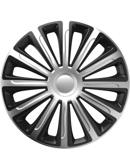 |AutoNeo.roSet capace roti auto Cridem Trend 4buc - Argintiu/Negru - 16''
