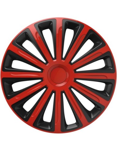 |AutoNeo.roSet capace roti auto Cridem Trend 4buc - Rosu/Negru - 14''