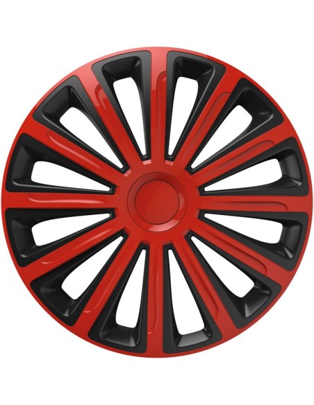 |AutoNeo.roSet capace roti auto Cridem Trend 4buc - Rosu/Negru - 14''