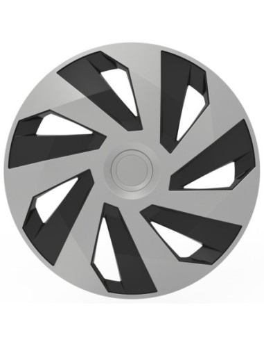 |AutoNeo.roSet capace roti auto Cridem Vector 4buc - Argintiu/Negru - 14''