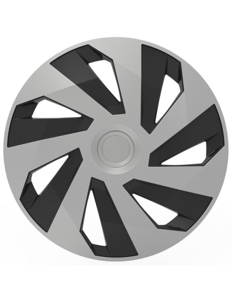 |AutoNeo.roSet capace roti auto Cridem Vector 4buc - Argintiu/Negru - 15''
