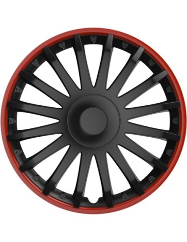 |AutoNeo.roSet capace roti auto Cridem Crystal RO 4buc - Negru/Rosu - 15''