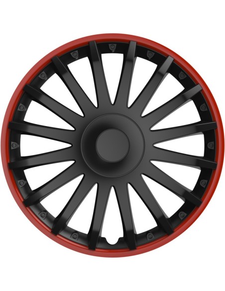 |AutoNeo.roSet capace roti auto Cridem Crystal RO 4buc - Negru/Rosu - 15''