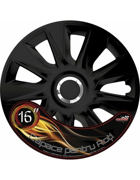 |AutoNeo.roSet capace roti auto Cridem Stratos RC 4buc - Negru/Crom - 16''