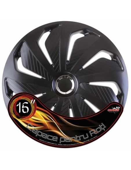 |AutoNeo.roSet capace roti auto Cridem Wind RC 4buc - Negru/Crom - 16''