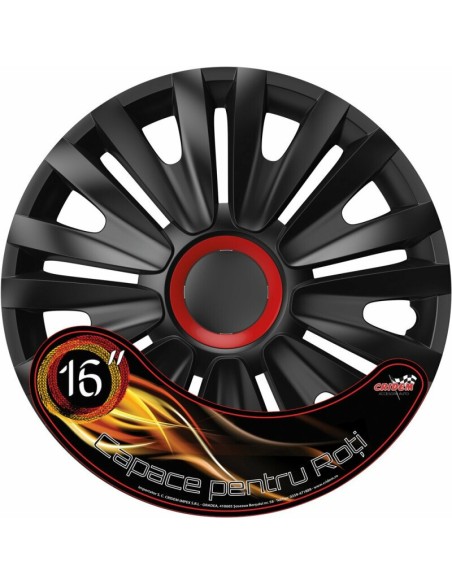 |AutoNeo.roSet capace roti auto Cridem Royal RR 4buc - Negru/Rosu - 16''
