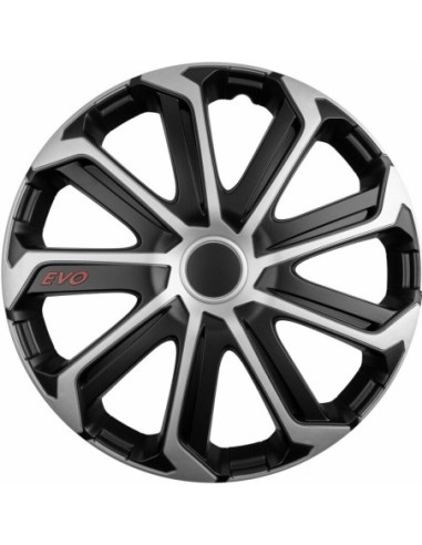|AutoNeo.roSet capace roti auto Cridem Evo 4buc - Negru/Argintiu - 15''