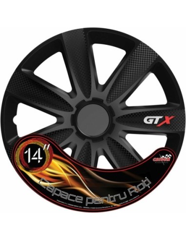 |AutoNeo.roSet capace roti auto Cridem GTX Carbon 4buc - Negru - 14''