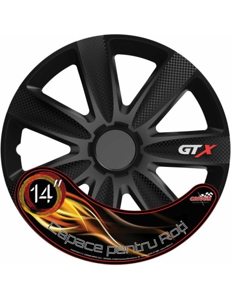|AutoNeo.roSet capace roti auto Cridem GTX Carbon 4buc - Negru - 14''