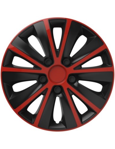 |AutoNeo.roSet capace roti auto Cridem Rapide 4buc - Rosu/Negru - 14''