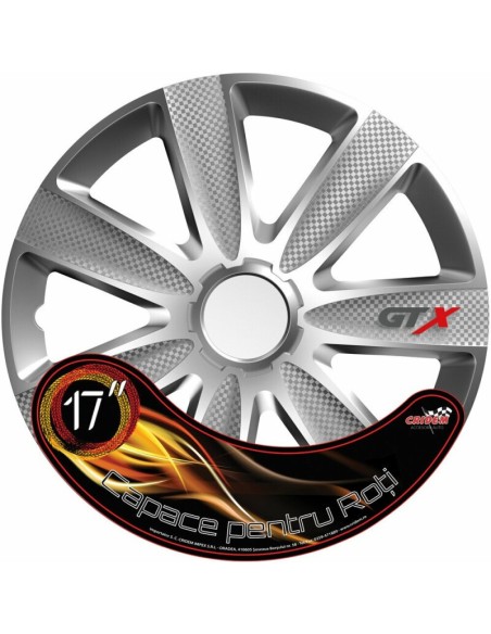 |AutoNeo.roSet capace roti auto Cridem GTX Carbon 4buc - Argintiu - 17''