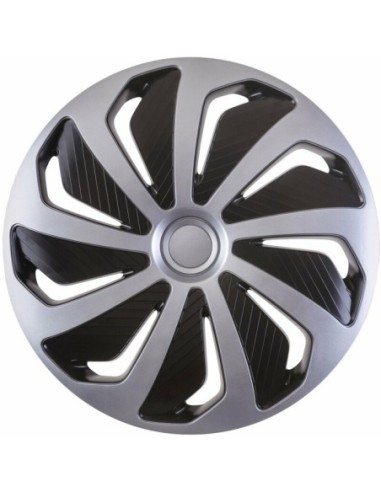 |AutoNeo.roSet capace roti auto Cridem Wind 4buc - Argintiu/Negru - 15''