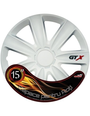 |AutoNeo.roSet capace roti auto Cridem GTX Carbon 4buc - Alb - 15''
