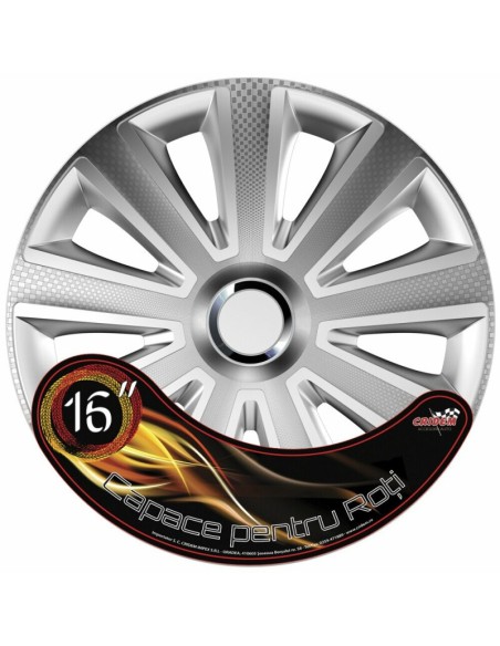 |AutoNeo.roSet capace roti auto Cridem Aviator Carbon RC 4buc - Argintiu/Crom - 16''