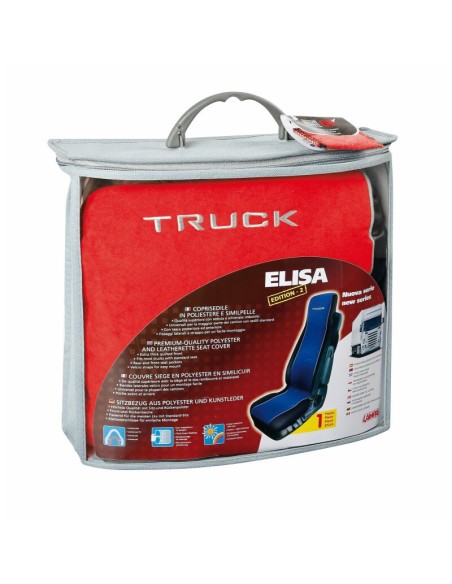 |AutoNeo.roHusa scaun camion Elisa-2 poliester/imit. piele 1buc - Rosu/Negru