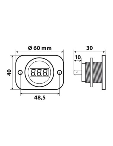 |AutoNeo.roVoltmetru digital acumulator Ext-9 - 6/30V