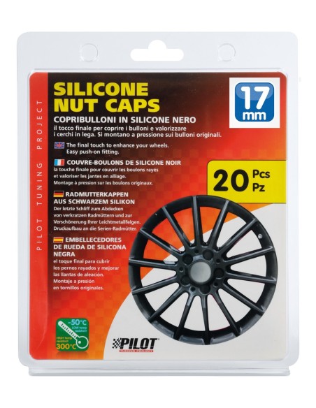 |AutoNeo.roOrnamente prezoane silicon 20buc - Hex 17mm - Negru