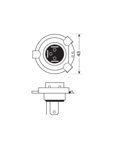 |AutoNeo.roBec halogen 12V - H4 - 60/55W Night Breaker Laser +150% P43t 2buc Osram