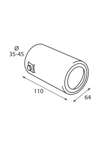 |AutoNeo.roOrnament toba esapament TS-54 din otel inoxidabil lustruit racordare Ø35-45mm