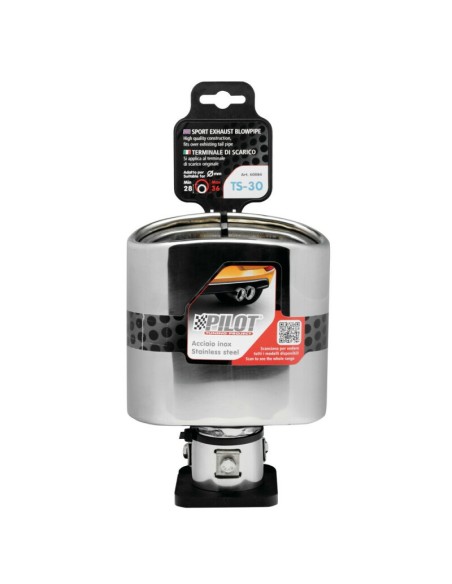|AutoNeo.roOrnament toba esapament TS-30 din otel inoxidabil lustruit sunet sport racordare Ø28-36mm