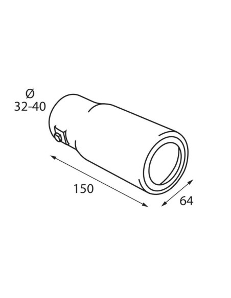 |AutoNeo.roOrnament toba esapament TS-52 din otel inoxidabil lustruit racordare Ø32-40mm
