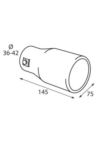 |AutoNeo.roOrnament toba esapament TS-35 din otel inoxidabil lustruit racordare Ø36-42mm