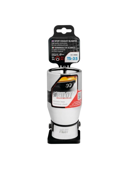 |AutoNeo.roOrnament toba esapament TS-35 din otel inoxidabil lustruit racordare Ø36-42mm