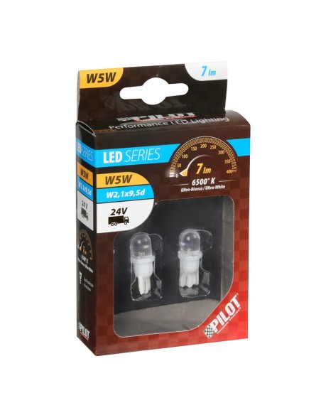 |AutoNeo.roBec tip LED 24V poz semn bord soclu pl W5W W21x95d 2buc - Alb