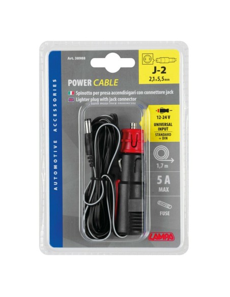 |AutoNeo.roMufa bricheta universala cu cablu de 170cm siguranta 5A mufa Jack J2 21x55mm 12/24V
