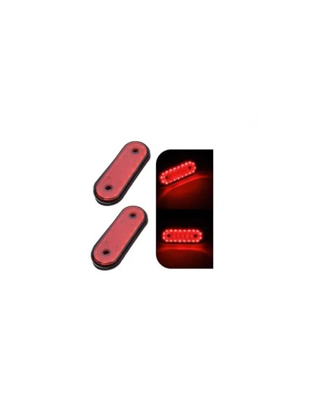 |AutoNeo.roLampa gabarit catadioptru cu LED 12V/24V set 2buc - Rosu Oval