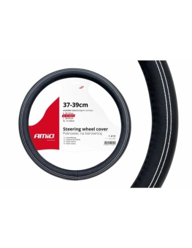 |AutoNeo.roHusa volan Amio SWC-15-M Ø 37/39 cm - Negru/Alb