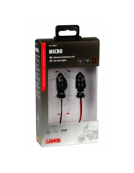 |AutoNeo.roLampi semnalizare directie mers Micro LED 12V 2buc - Negru
