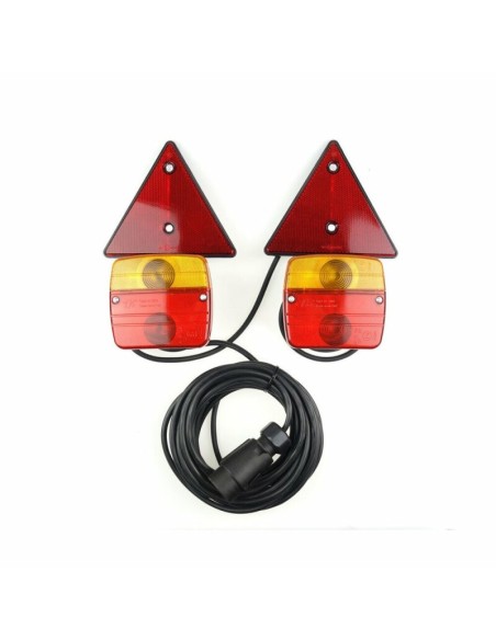 |AutoNeo.roSet lampi stop cu magnet si cablu 75m 12V cu catadioptri triunghiulari 2buc Amio
