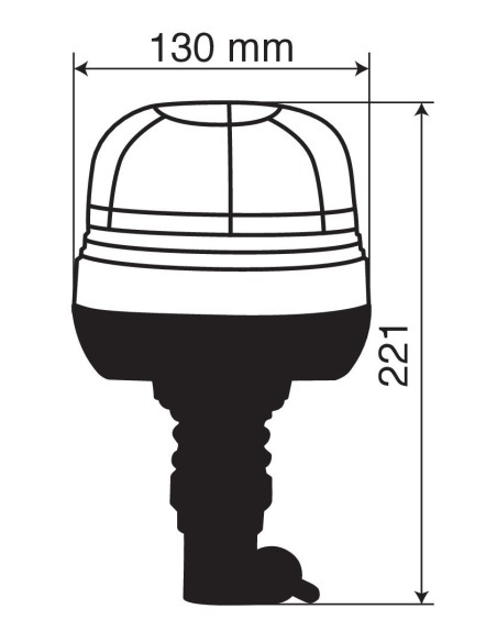 |AutoNeo.roGirofar stroboscopic galben LED cu fixare DIN 12/24V RL-9