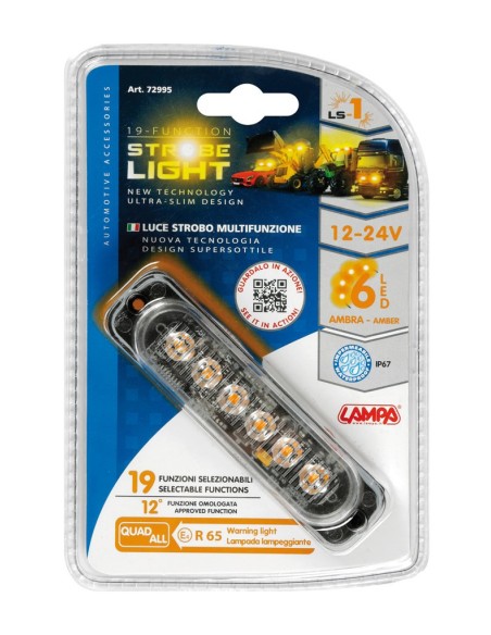 |AutoNeo.roStroboscop multifunctional 6LED 12/24V - Portocaliu